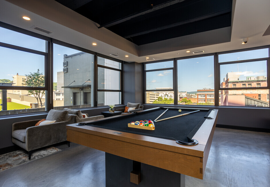 Game room with FlowStone floor